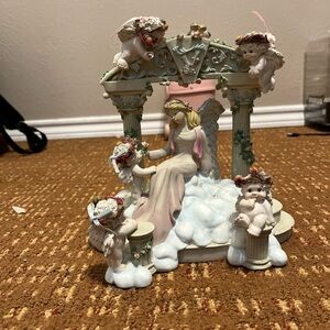 Angel Figurine with Cherubs